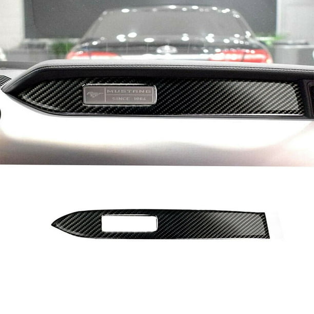 Carbon Fiber Interior Storage Box Trim Cover Fit For Ford Mustang 2015-2019 New